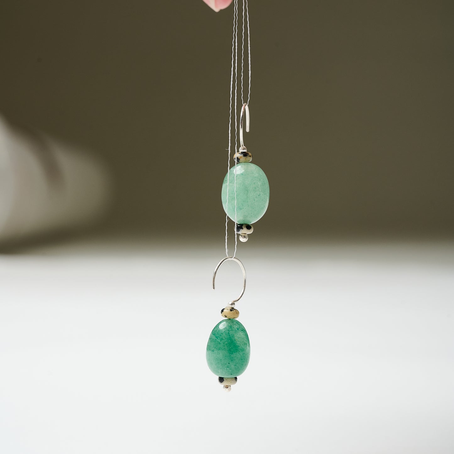 Aventurine & Dalmatian Jasper Earrings