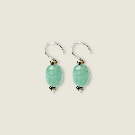 Aventurine & Dalmatian Jasper Earrings